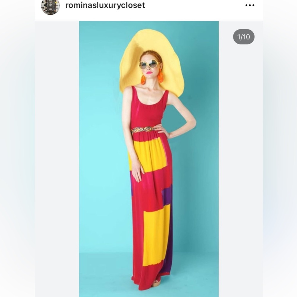 Alice & Olivia Color Block Maxi Dress ❤️